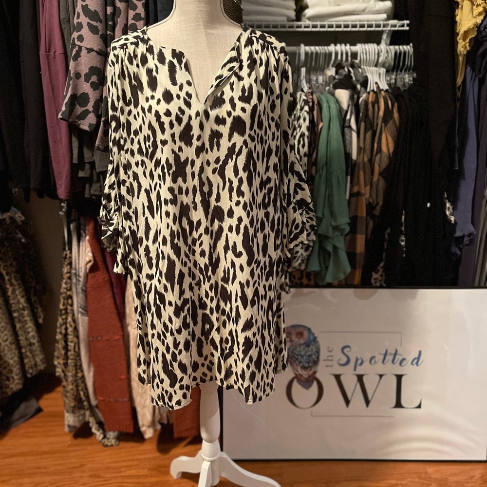 UMGEE Cream Animal Print Tunic